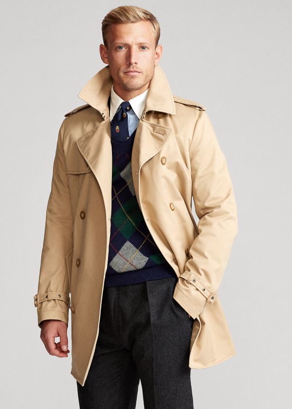 Men's Polo Ralph Lauren Stretch Chino Trench Coat | 753921TGR